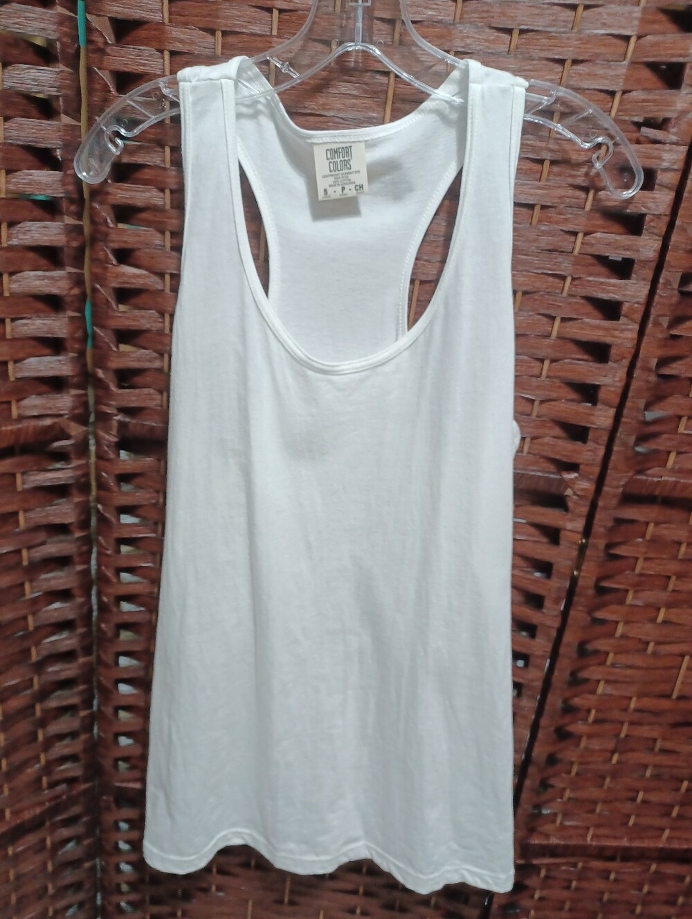 Comfort Colors White Racerback Tank for Women